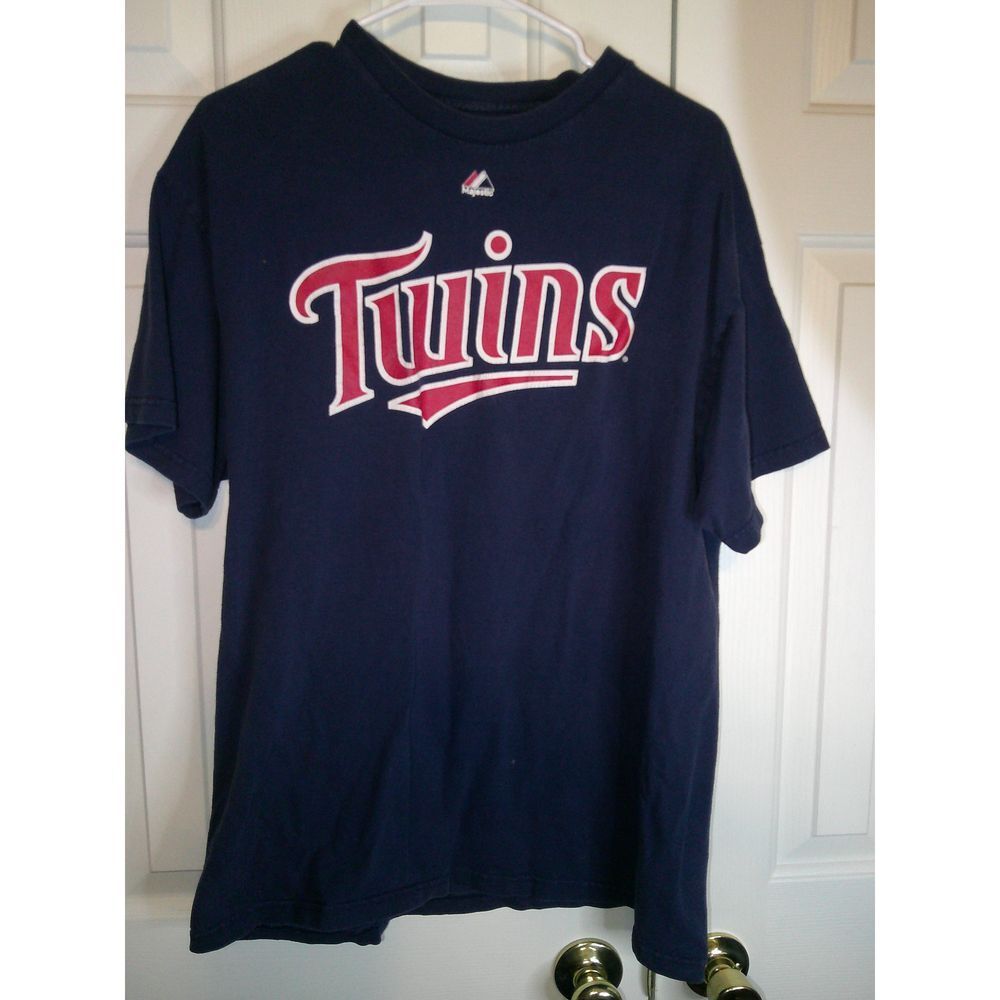 Vintage Minnesota Twins Willingham #16 MLB Baseball TShirt Navy Blue Majestic XL